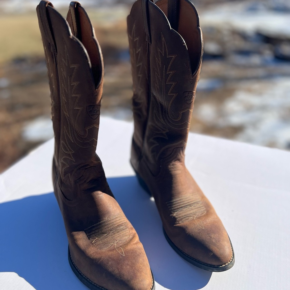 Women’s Ariat 10 Brown Heritage  Western Cowboy Boots Cowgirl Boots Round Toe